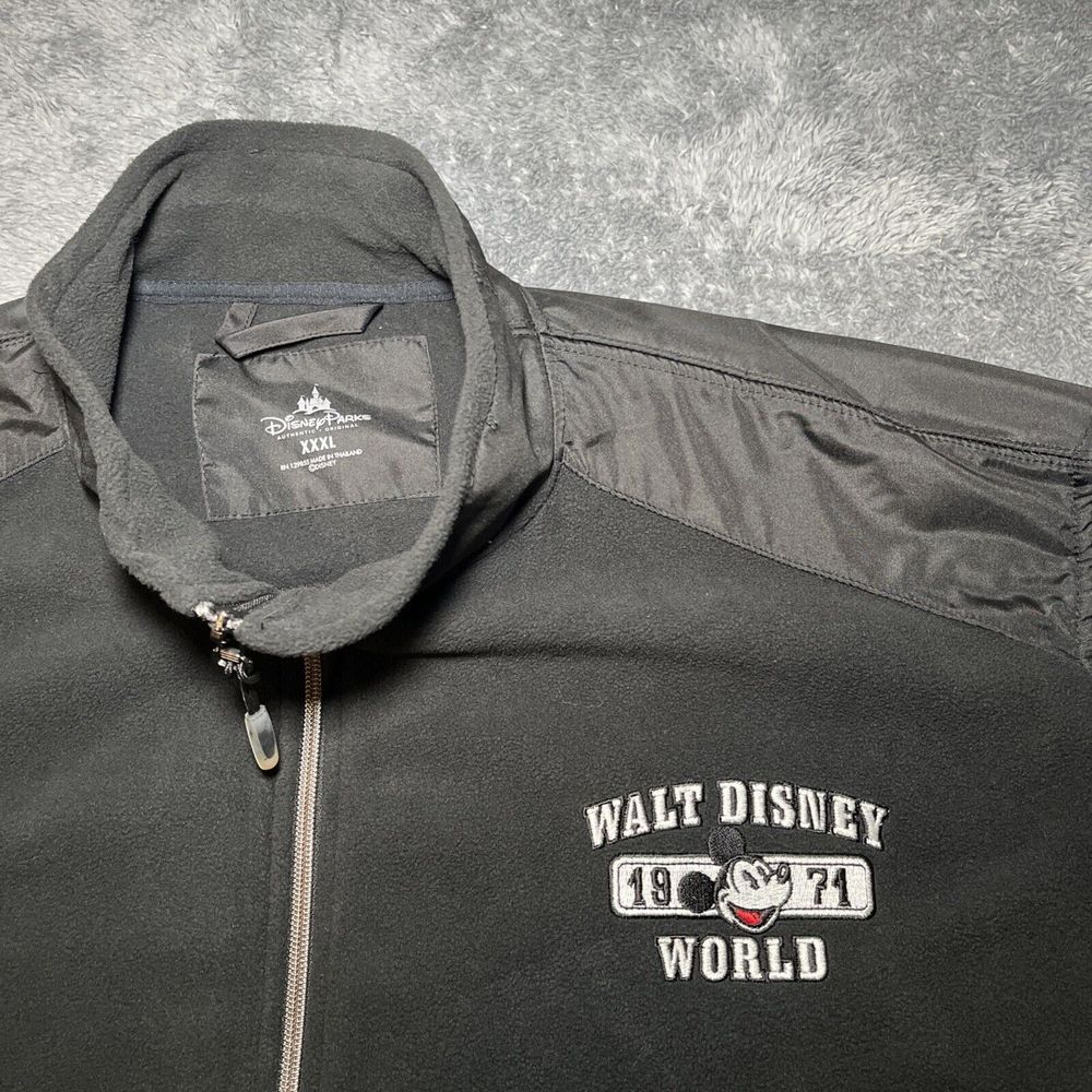 VTG Disney Parks Unisex SZ 3XL Zip Up Mickey Mouse Walt Disney 1971 Embroidered